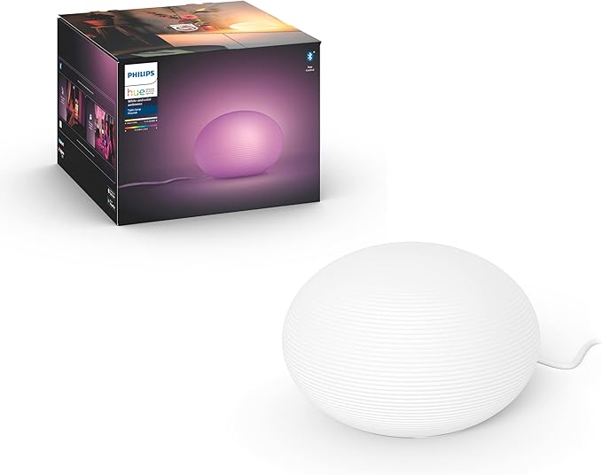 Philips Hue Flourish Smart Table Lamp, White- White and Color Ambiance LED Color-Changing Light- 1 Pack - Control with Hue App- Compatible with Alexa, Google Assistant, and Apple Homekit PhilipsHue