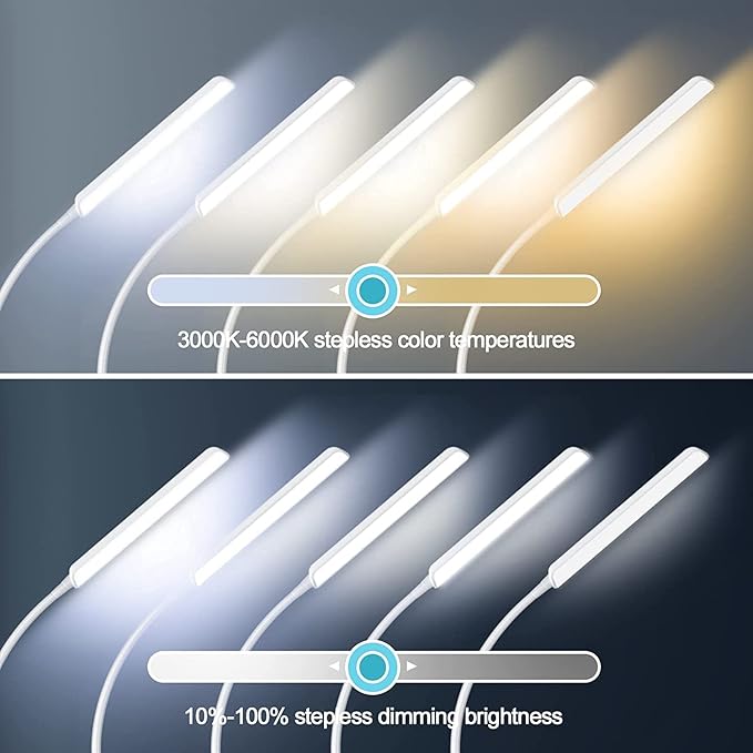Dimunt Floor Lamp, Bright 15W Floor Lamps for Living Room with 1H Timer, Dimmable LED Floor Lamps 3000K-6000K & Tall Standing Lamp with Remote & Touch Control Reading Floor Lamps for Bedroom-White - LeafyLoom