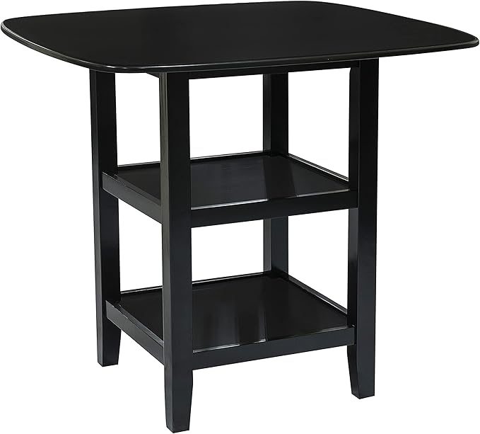 Lexicon Skyway 5-Piece Counter Height Dining Set, Black - LeafyLoom