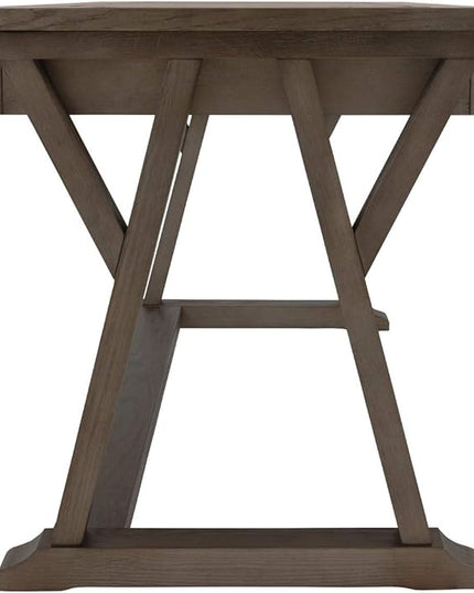 Signature Design by Ashley Luxenford Rustic Farmhouse 60" Home Office Desk with Drawers, Distressed Gray - LeafyLoom