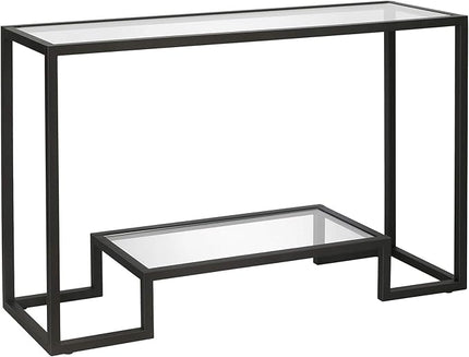 Henn&Hart 47.75" Wide Rectangular Console Table in Blackened Bronze, Entryway Table, Accent Table for Living Room, Hallway - LeafyLoom