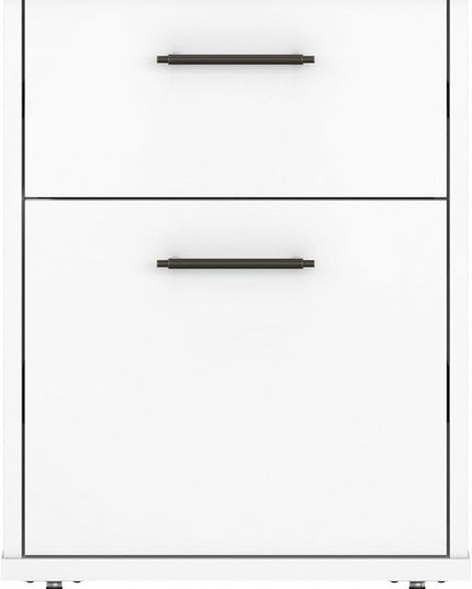 Bush KWF116G2W-03 2-Drawer Mobile File Cabinet Ltr/Lgl Shiplap Gray/Pure White 15.51-Inch - LeafyLoom