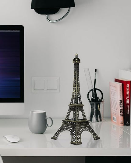 Tower Lamp LED Eiffel Tower Night Lamp : Light Up Eiffel Tower Ornament Metal Tower Architecture Decoration for Tourist Bronze Tower LED Light-Emitting Ornaments - LeafyLoom