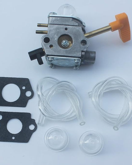 kipa Carburetor for Homelite 308054041 UT-09520 UT-09521 UT-09523 UT-09525 26cc Blowers with Fuel Lines Primer Bulbs Mounting Gaskets - LeafyLoom