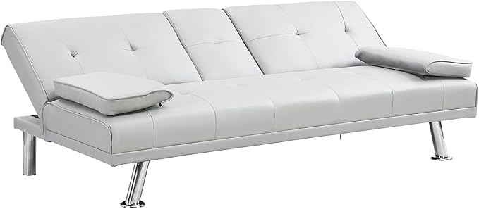 NicBex Rose-SF-00545-DX Sofas, 67" W x 31" D x 33" H, White - LeafyLoom