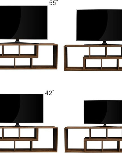 NicBex TV Stand for 50 Inch Double L-Shaped Oak TV Stand Storage Console Table for Living Room,Bedroom,41.34 Inch,Oak - LeafyLoom