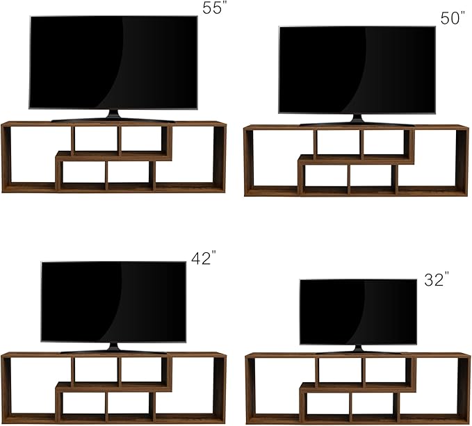 NicBex TV Stand for 50 Inch Double L-Shaped Oak TV Stand Storage Console Table for Living Room,Bedroom,41.34 Inch,Oak - LeafyLoom
