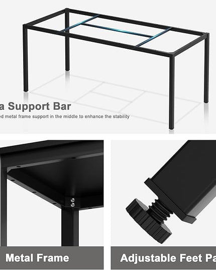 Need Large Computer Desk 70.8 x 31.5 inches Conference Table Large Office Desk Writing Table Workstation for Home Office,Black 10FJGSAC3-180BK-ND - LeafyLoom