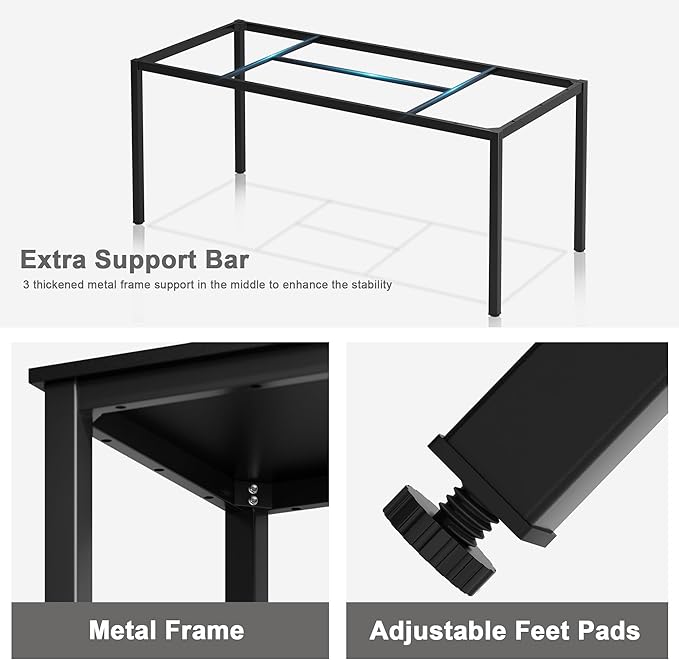 Need Large Computer Desk 70.8 x 31.5 inches Conference Table Large Office Desk Writing Table Workstation for Home Office,Black 10FJGSAC3-180BK-ND - LeafyLoom