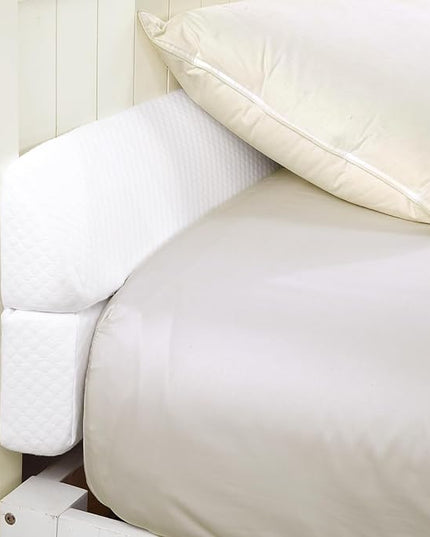 Pillow Wedge for Headboard Gap,Bed Gap Filler Twin Size,Foldable Bed Wedge Pillow for Headboard,White Bed Wedge Gap Filler,Foam Mattress Gap Filler,39"x6"x6" - LeafyLoom
