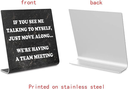 Funny Office Desk Signs, Funny Coworker Gifts for Women Friends, Boss, Colleague, Humorous Decorations On Shelf Table Desk for Home Office dksg14 - LeafyLoom