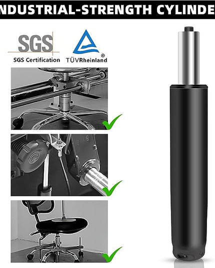 Office Chair Cylinder Replacement,Heavy-Duty Highest End Class 4 Hydraulic Pneumatic Piston, Universal Size Fits Most Chairs - LeafyLoom