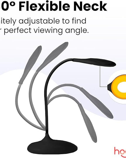 Hooga Desk Lamp, Blue Light Blocking, 3 Color Modes, 1600K Amber, Red, 4000K Full-Spectrum White Light. Office Lamp. Dimmable Reading Lamp. Reduces Eye Strain. Rechargeable. Circadian Rhythm Friendly. - LeafyLoom