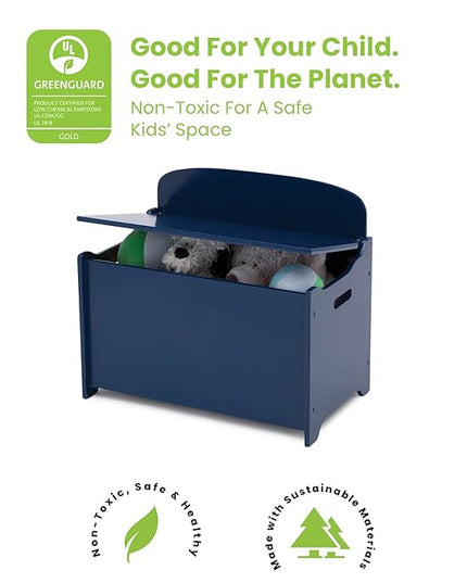 Delta Children MySize Deluxe Toy Box, Deep Blue - LeafyLoom
