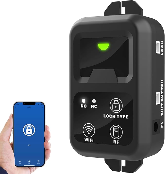 UHPPOTE 2.4GHz WiFi Outswinging Indoor 600lb Electic Magnetic Door Lock System Kit Remote and Smartphone app Control UHPPOTE