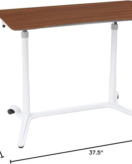 Calico Designs 51231 Sierra Height Adjustable Desk, White/Cherry, 37.5 Inch - LeafyLoom