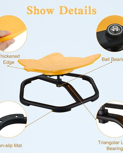 Spinning Chair for Autistic Kids Sit and Spin Chair for Kids Swivel Sensory Chair Elephant Spinning Seat Autism Sensory Chair Items for Sensory Room Training Balance Body Coordination - LeafyLoom