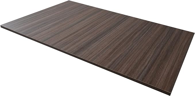 Kaboon Universal Tabletop 47.25"x30", Solid One-Piece Melamine Table Top, Double Desk L-Desk DIY, Home and Office,Eucalyptus/Dark Walnut - LeafyLoom