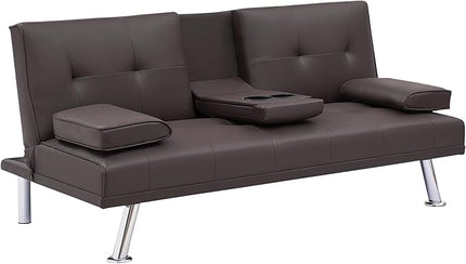 NicBex Rose-SF-00544-DX Sofas, 67" W x 31" D x 33" H, Brown - LeafyLoom