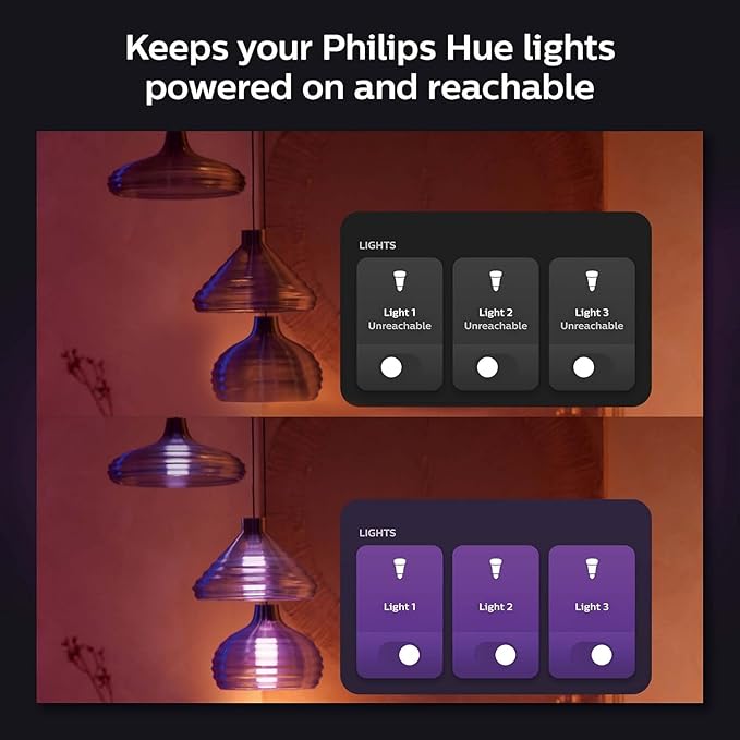 Philips Hue Wall Switch Module, White - 1 Pack - Indoor - Keeps Hue Smart Lights Reachable When Switch is Off - Requires Hue Lights and Hue Bridge PhilipsHue