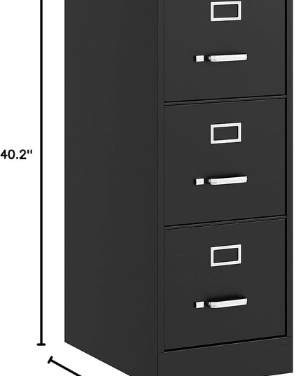 Lorell Fortress Commercial File Cabinet, Black - LeafyLoom