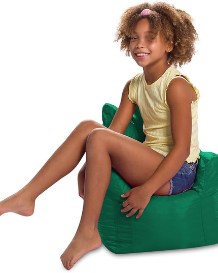 Posh Creations Structured Comfy Bean Bag Chair for Gaming, Reading, and Watching TV, Pasadena Chair, Microsuede - Tide Pool - LeafyLoom