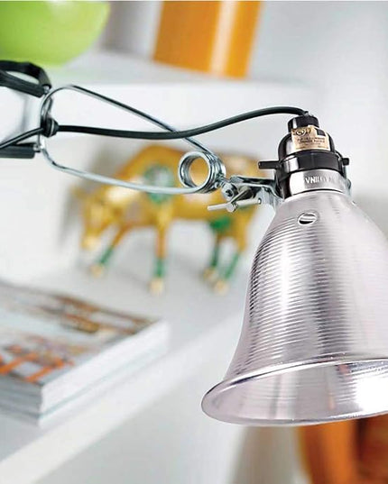 Simple Deluxe HIWKLTCLAMPLIGHTSX6 6-Pack Clamp Lamp Light with 5.5 Inch Aluminum Reflector up to 60 Watt E26/E27 Socket (no Bulb Included) 6 Feet 18/2 SPT-2 Cord, 6 Pack - LeafyLoom