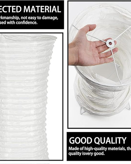 Paper Floor Lamp Shade, Foldable and Minimalist Style Rice Paper Lamps Classic Modern Paper Floor Light Bulb Cage Guard for Living Room Bedroom Décor - LeafyLoom