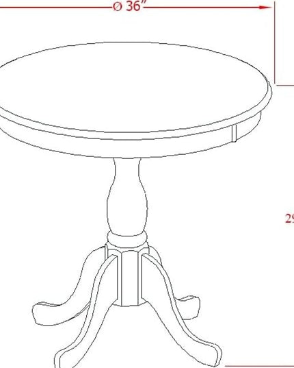 East West Furniture AMSI3-BCH-21 3 Piece Dinette Set for Small Spaces Contains a Round Kitchen Table with Pedestal and 2 Blue Linen Fabric Parson Dining Chairs, 36x36 Inch - LeafyLoom