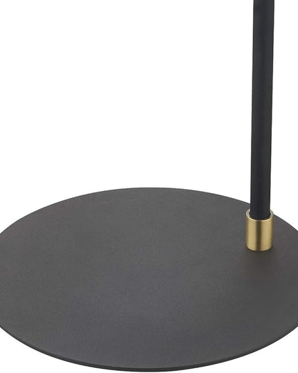 Black Floor Lamp, Contemporary Standing Lamp with Hanging Bubble Glass Lamp Shade, Industrial Light for Living Room Bedroom Farmhouse - LeafyLoom