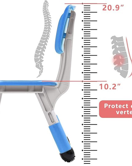 Adjustable Kid Chairs Indoor 3 Level Adjustable Suitable for Children Age 2-6. Maximum load-bearing 220LBS Suitable for Family Classroom and Nursery Child Seat Set (2-Pack-Navy Blue) - LeafyLoom