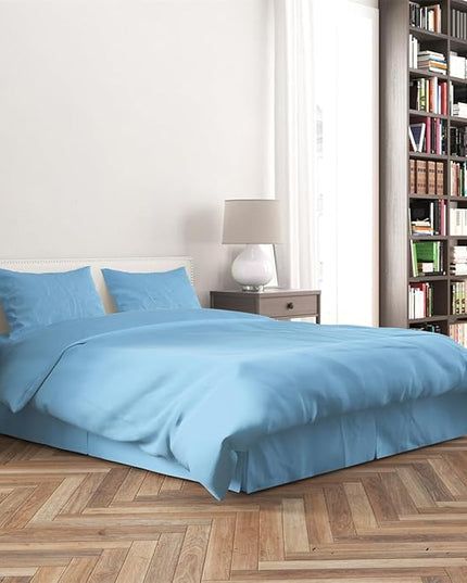 3 Piece Solid Color All Season Bedding Comforter Set Microfiber Soft Lightweight Bedding Set for Kids Teens Adults Room Decor with 1 Comforter and 2 Pillowcases Queen - LeafyLoom