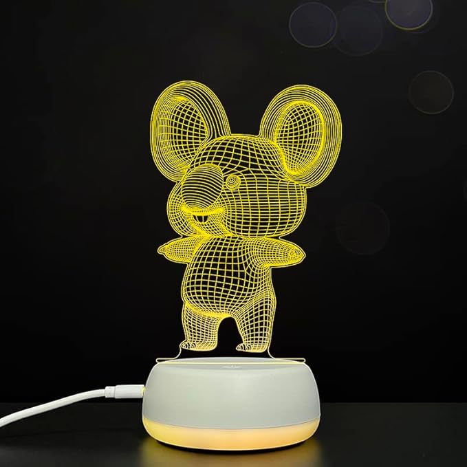 3D Koala Night Lights USB LED Lamp Home r2d2 3D Arts Lamp - 7 Colors Changing Bedroom Decor Night Light Gifts for Child - LeafyLoom