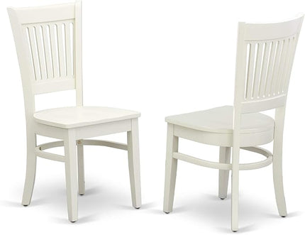 East West Furniture Norden 3 Piece Modern Set Contains a Rectangle Wooden Table with Dropleaf and 2 Dining Chairs, 30x48 Inch, Linen White - LeafyLoom