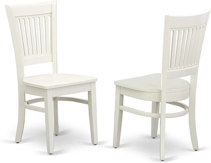 East West Furniture Norden 3 Piece Modern Set Contains a Rectangle Wooden Table with Dropleaf and 2 Dining Chairs, 30x48 Inch, Linen White - LeafyLoom