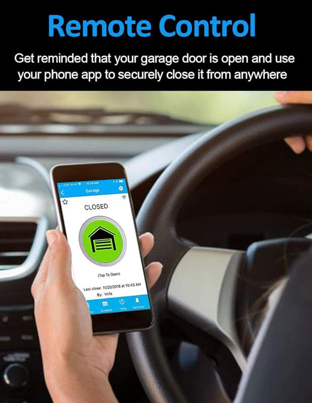 Smart WiFi Garage Door Opener Remote Controller, Smartphone App Control, Compatible with Alexa, Google Assistant and IFTTT, No Hub Required Aubric