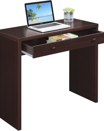 Convenience Concepts Northfield Desk with Drawer, Espresso - LeafyLoom