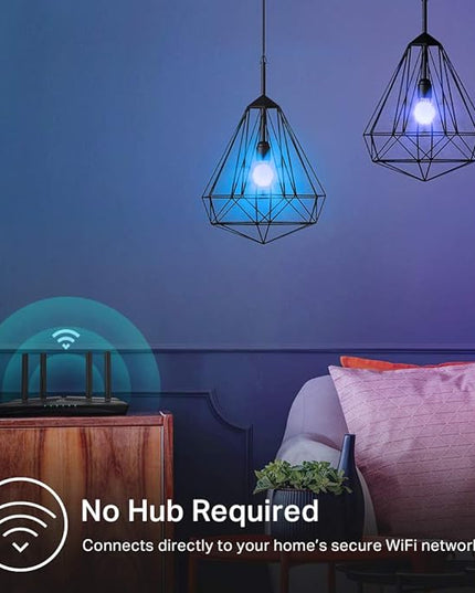 Kasa Smart Light Bulbs, Full Color Changing Dimmable Smart WiFi Bulbs Compatible with Alexa and Google Home, A19, 60 W 800 Lumens,2.4Ghz only, No Hub Required, 2-Pack (KL125P2), Multicolor KasaSmartbyTP-Link