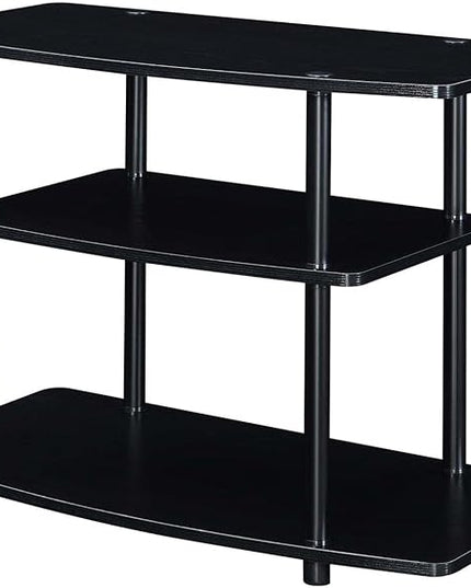 Convenience Concepts Designs2Go 3 Tier TV Stand, 31.5", Black/Black - LeafyLoom