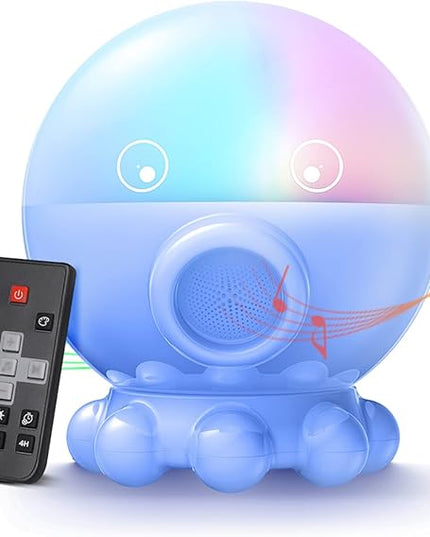 Night Light Projector Christmas Gift for Kids, Kids Toys for Girls Boys, Star Moon & Ocean Projection for 2-10 Year Old Girls, Lullaby Songs, Toddler Toys,Adjustable 360-Degree Rotation,Octopus Decor - LeafyLoom