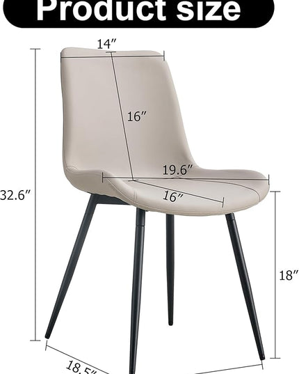 NicBex Haerin-SD-00315-LWJ Dining Chairs, 19.6"x18.5"x32.6", Light Gray - LeafyLoom