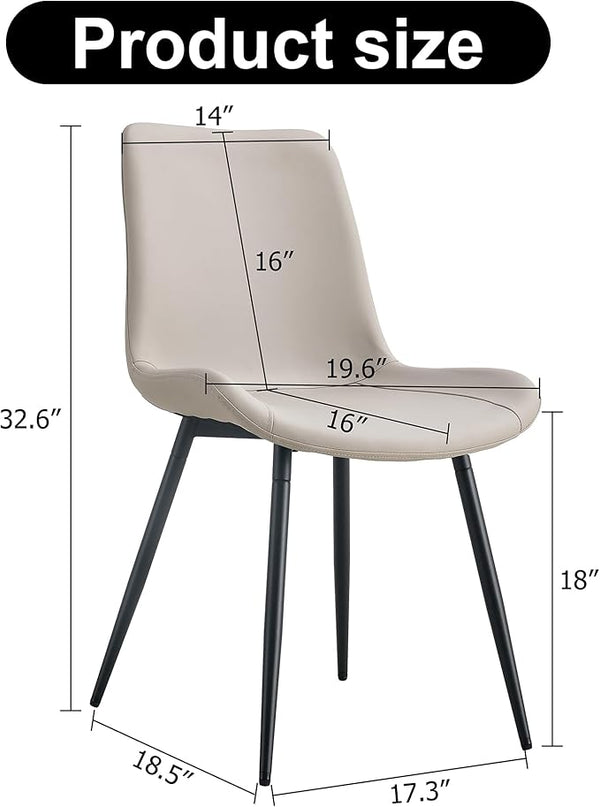 NicBex Haerin-SD-00315-LWJ Dining Chairs, 19.6"x18.5"x32.6", Light Gray - LeafyLoom