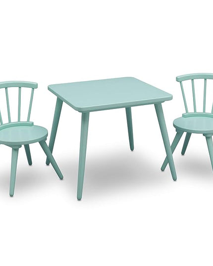 Delta Children Windsor 2 Chair, 3 Piece Set, Aqua - LeafyLoom