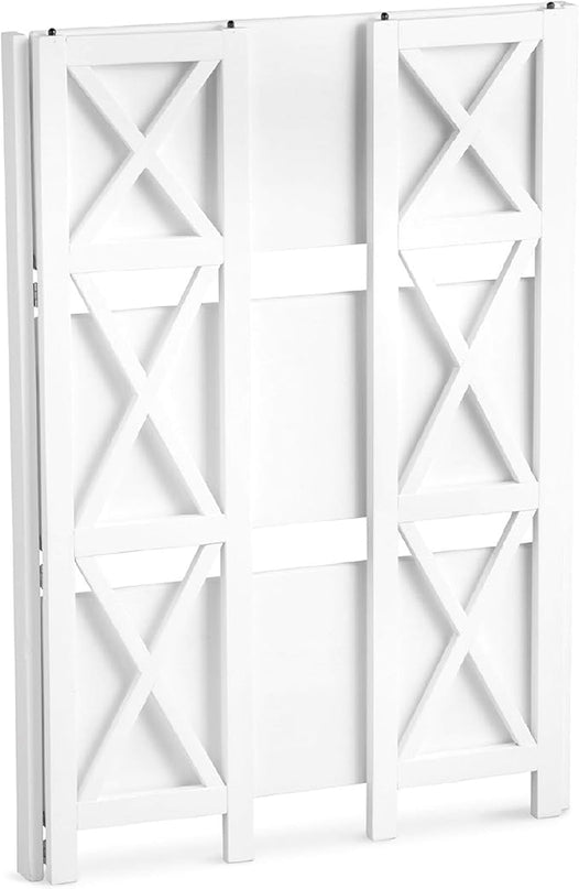 Casual Home Montego 3-Shelf White fold bookcase, 27.5" Wide - LeafyLoom