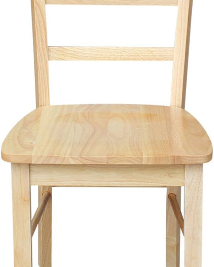 International Concepts Pair of Madrid LadderBack Chairs, Natural - LeafyLoom