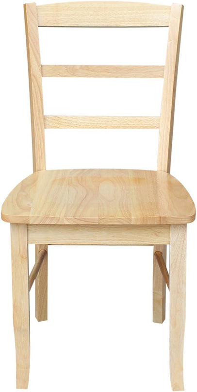 International Concepts Pair of Madrid LadderBack Chairs, Natural - LeafyLoom