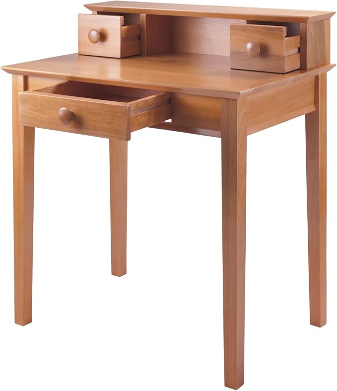 Winsome Wood Studio Home Office, Honey - LeafyLoom