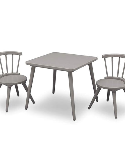 Delta Children Windsor 2 Chair, 3 Piece Set, Grey - LeafyLoom