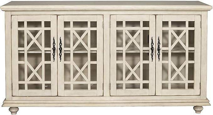 Martin Svensson Home Orsey 63" TV Stand, Antique White - LeafyLoom
