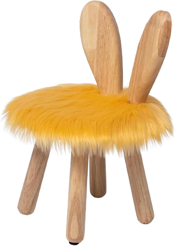 Wooden Toddler Chair Rabbit Stool Suitable for A Variety of Color Rest Stool for Any Room Decoration Game Room Cute Chair - LeafyLoom